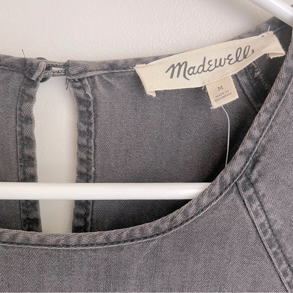 Madewell Denim Raglan-Sleeve Mini Dress in Lunar Wash - Picture 11 of 16